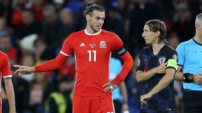 Real Madrid's Gareth Bale and Luka Modric